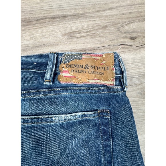 Denim & Supply Ralph Lauren Men's Blue Distressed  Jeans Size 40x32 - Picture 4 of 8